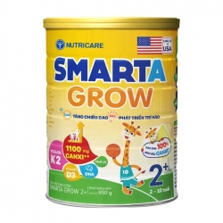 Nutricare Smarta Grow + 2 850g – Sữa bột phát triển chiều cao