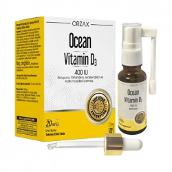 Ocean Vitamin D3 Spray 400IU Orzax 20ml - Giúp tăng cường hấp thu canxi