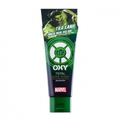 Oxy Total Acne Wash Smasher Rohto Mentholatum 100g - Kem rửa mặt ( Phiên bản Marvel)
