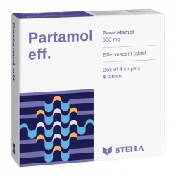 Partamol eff. Stella 4 vỉ x 4 viên - Thuốc giảm đau hạ sốt
