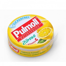 Kẹo ngậm ho không đường Pulmoll Zitrone vị chanh hộp 50g