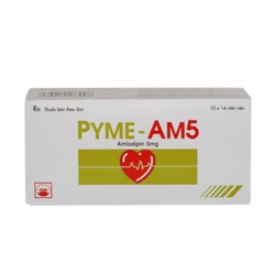 Thuốc tim mạch Pyme AM5 ( Amlodipin 5mg ), Hộp 140 viên