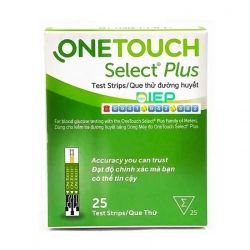 Que thử đường huyết OneTouch Select Plus, Hộp 25 que thử