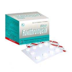 Roxithromycin 150mg Mekophar 10 vỉ x 10 viên - Thuốc kháng sinh