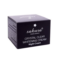 Kem giúp giảm nám, dưỡng trắng da ban đêm Sakura Crystal Clear Whitening Cream Night Cream