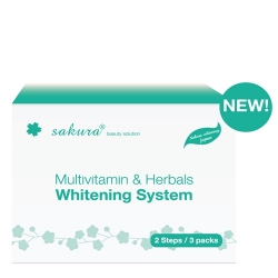Bộ kem tắm trắng Vitamin C và thảo dược tổng hợp  Sakura Multivitamin & Herbals Whitening System