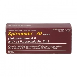 Spiromide 40mg/50mg Searle 3 vỉ x 10 viên - Điều trị tăng huyết áp