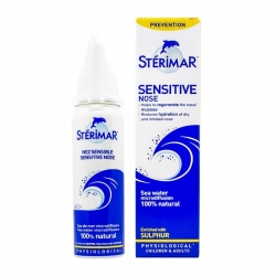 Sterimar Sensitive Nose Sulphur 50ml vệ sinh viêm mũi mãn tính và tái tạo niêm mạc mũi