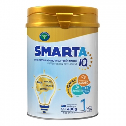 Sữa bột SMARTA IQ 1 hỗ trợ phát triển não bộ & dinh dưỡng cho bé 0-6 tháng tuổi, 400g