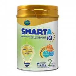 Sữa bột SMARTA IQ 2 dinh dưỡng hỗ trợ phát triển não bộ cho bé 6-12 tháng tuổi, 400g