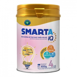 Sữa bột SMARTA IQ 4 hỗ trợ phát triển não bộ & dinh dưỡng cho bé 3-10 tuổi, 400g