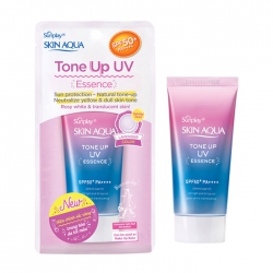 Sunplay Skin Aqua Tone Up UV Essence Lavender Rohto Mentholatum 50g - Tinh chất chống nắng