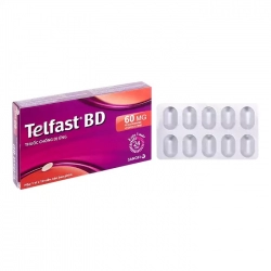 Telfast BD 60mg 1 vỉ x 10 viên - Trị viêm mũi dị ứng, mày đay