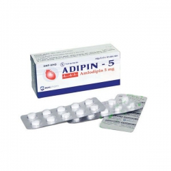 Thuốc tim mạch Adipin Amlodipin 5mg Euvipharm, Hộp 50 viên