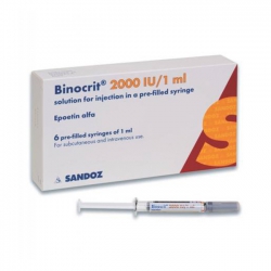 Thuốc Binocrit 2,000 IU/1 ml, Hộp 6 bơm tiêm