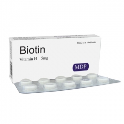 Mediphar USA  Biotin 5mg | Hộp 2 vỉ x 10 viên