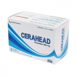 Thuốc CERAHEAD - Piracetam 800mg | Hộp 6 vỉ x 10 viên