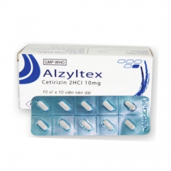 Thuốc chống dị ứng Alzyltex 10mg | Hộp 10 vỉ x 10 viên