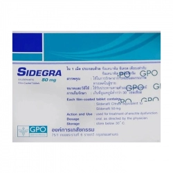 Thuốc cường dương GPO Sidegra 50mg, Hộp 4 viên