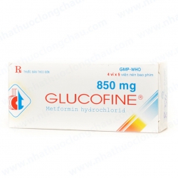 Thuốc đái tháo đường type II Glucofine 850 - Metformin 850mg, Hộp 4 vỉ x 5 viên