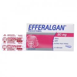 Thuốc đặt Efferalgan 80mg, Hộp 10 viên