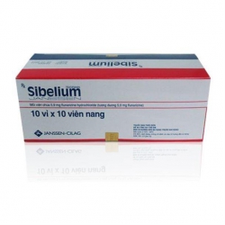 Thuốc đau nửa đầu Sibelium - Flunarizin 5mg, Hộp 10 vỉ x 10 viên