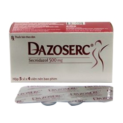 Thuốc Dazoserc - Secnidazole 500 mg | Hộp 5 vỉ x 4 viên
