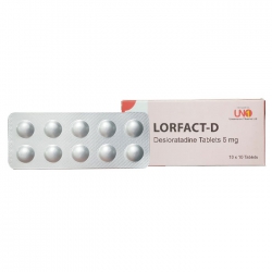 Thuốc dị ứng LORFACT D 5mg, Desloratadine 5mg, Hộp 100 viên
