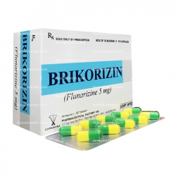 Thuốc điều trị đau nửa đầu BRIKORIZIN - Flunarizine 5mg
