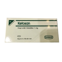 Thuốc điều trị hen phế quản Ketosan | Hộp 3 vỉ x 10 viên
