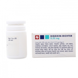 Thuốc Digoxin-Richter, Digoxin 0,25mg, Chai 50 viên