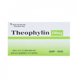 Thuốc đường hô hấp Theophylin 100 mg | Hộp 2 vỉ x 15 viên