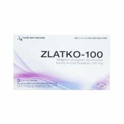 Thuốc đường huyết Zlatko-100 - Sitagliptin 100mg, Hộp 3 vỉ x 10 viên