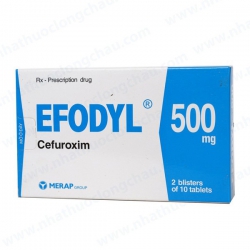 Thuốc Efodyl 500Mg - Cefuroxim 500mg, Hộp 2 vỉ x 10 viên