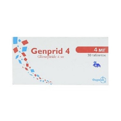 Thuốc Genprid 4, Glimepiride 4mg, Hộp 30 viên