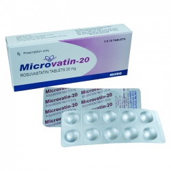 Thuốc giảm Cholesterol toàn phần MICROVATIN 20 – Rosuvastatin 20mg