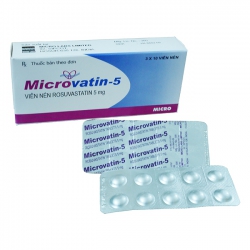 Thuốc giảm Cholesterol toàn phần MICROVATIN 5 – Rosuvastatin 5mg