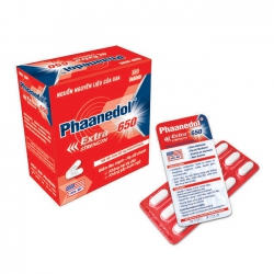 Thuốc giảm đau hạ sốt PHAANEDOL Extra  650 - Paracetamol 650mg
