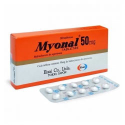 Thuốc giảm đau Mynonal 50mg với thành phần Eperisone 50mg | Hộp 30 viên