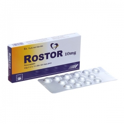Thuốc giảm mỡ máu Rostor 10mg | Hộp 2 vỉ x 14 viên