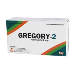 Thuốc GREGORY-2 - Glimepirid 2mg | Hộp 6 vỉ x 10 viên