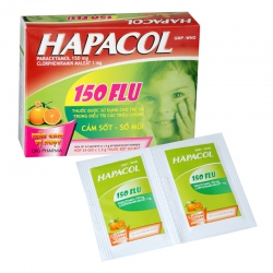 Thuốc Hapacol 150 Flu DHG, Hộp 24 gói