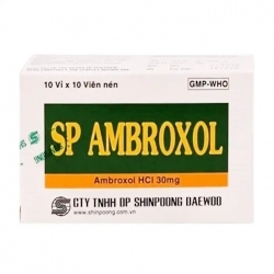 SP Ambroxol 30mg Shinpoong Daewoo 10 vỉ x 10 viên - Điều trị viêm phế quản
