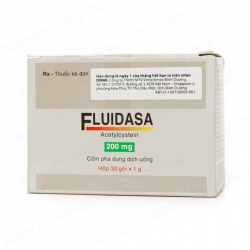 Thuốc hô hấp Fluidasa - Acetylcystein 200mg, Hộp 30 gói 1g