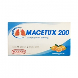Thuốc ho Hasan Macetux 200mg, Hộp 30 gói