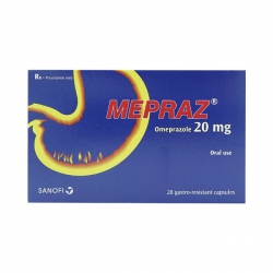 Thuốc hỗ trợ tiêu hóa Mepraz 20 mg | Hộp 14 viên