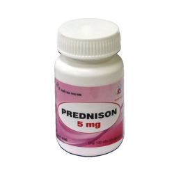 Thuốc hocmon, nội tiêt tố Prednison 5mg Domesco (hồng)
