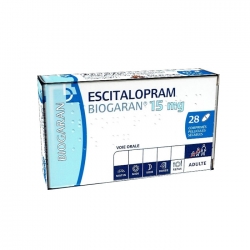 Thuốc hướng thần Biogaran Escitolapram 15mg, Hộp 28 viên