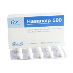 Thuốc hướng thần Hasancip 500 - Mecobalamin 500mg, Hộp 3 vỉ × 10 viên