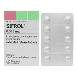 Thuốc hướng thần Sifrol 0.375 mg 3 vỉ x 10 viên